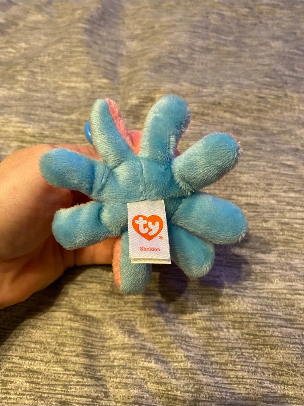 Ty Beanie Boos Sheldon Pink and Blue Octopus Clip-on NWT